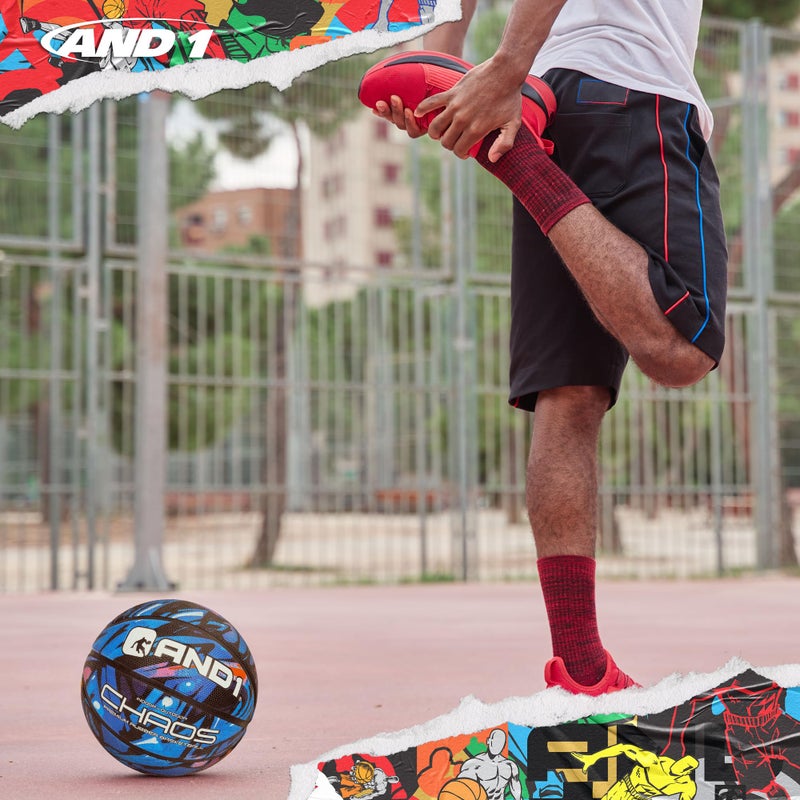 AND1 Chaos Rubber Basketball: (Deflated w/Pump Included), Official Regulation Size - Image 4